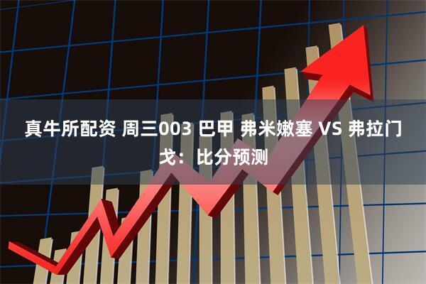 真牛所配资 周三003 巴甲 弗米嫩塞 VS 弗拉门戈：比分预测